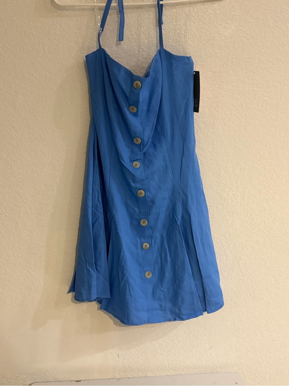 wild fable Bright Blue Button-Front Mini Dress